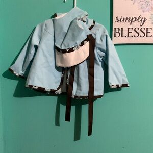 Blue and Brown Kids Pea Coat